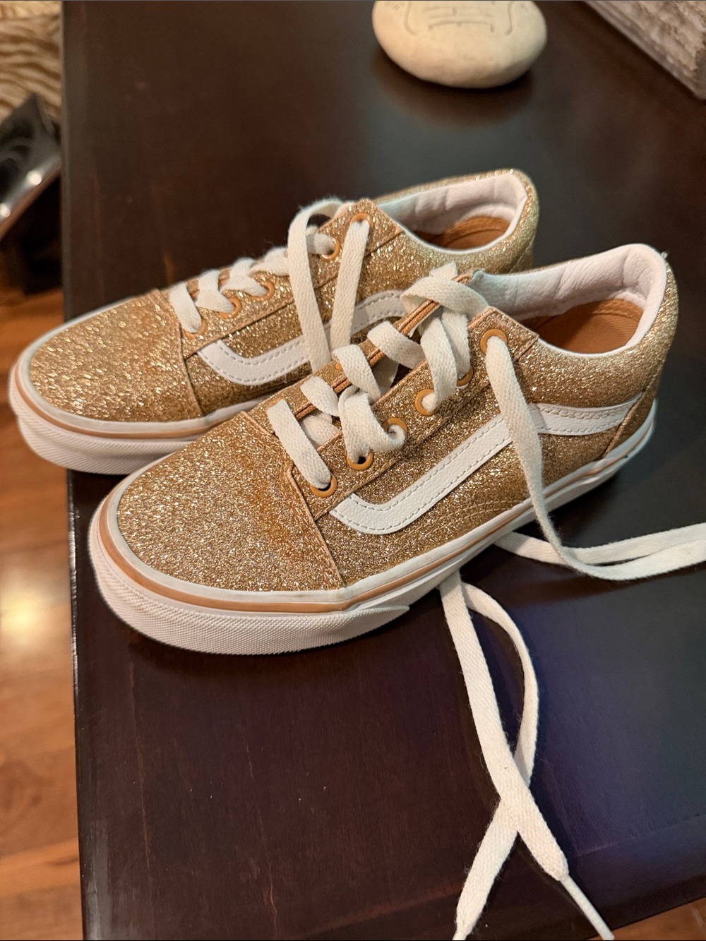 Vans Kids' Glitter Low-Top Sneakers - Gold